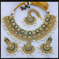Gehana Mahal Heritage Kundan Stone Pearl And Beads Designer Necklace Set