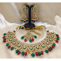 Gehana Mahal Heritage Kundan Stone Pearl And Beads Designer Necklace Set