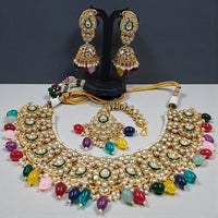 Gehana Mahal Heritage Kundan Stone Pearl And Beads Designer Necklace Set