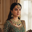 Gehana Mahal Heritage Kundan Stone Pearl And Beads Designer Necklace Set