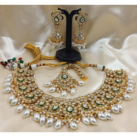 Gehana Mahal Heritage Kundan Stone Pearl And Beads Designer Necklace Set