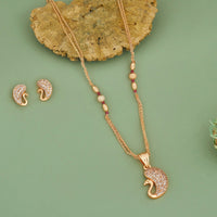 AV Universal Gold Plated Fancy AD Pendant Set