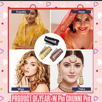 JP Hair Pins Chunni Pallu Wing PIN 3in1 Product  Hair Accessories for Girls & Women