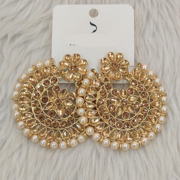 Dhwani Gold Plated Crystal Stone Dangler Earrings