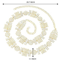 Etnico Gold Plated Traditional Kundan & Pearl Adjustable Kamarband/Belly Chain/Waist Belt For Women (B043W)