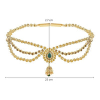 Etnico Gold Plated Traditional Kundan Stone Adjustable Kamarband/Belly Chain/Kandora/Wait Belt For Women/Girls (B051G)