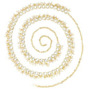 Etnico Gold Plated Traditional Kundan Pearl Adjustable Waist Chain/Belly Chain/Kamarband For Women (B053FL)