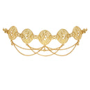 Etnico Gold Plated Traditional Multi Layered Adjustable Boho Waist Chain/Belly Chain/Kamarband For Women