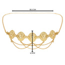 Etnico Gold Plated Traditional Multi Layered Adjustable Boho Waist Chain/Belly Chain/Kamarband For Women