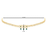 Etnico Gold Plated Traditional Kundan Adjustable Waist Chain/Belly Chain/Kamarband For Women