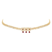 Etnico Gold Plated Traditional Kundan Adjustable Waist Chain/Belly Chain/Kamarband For Women