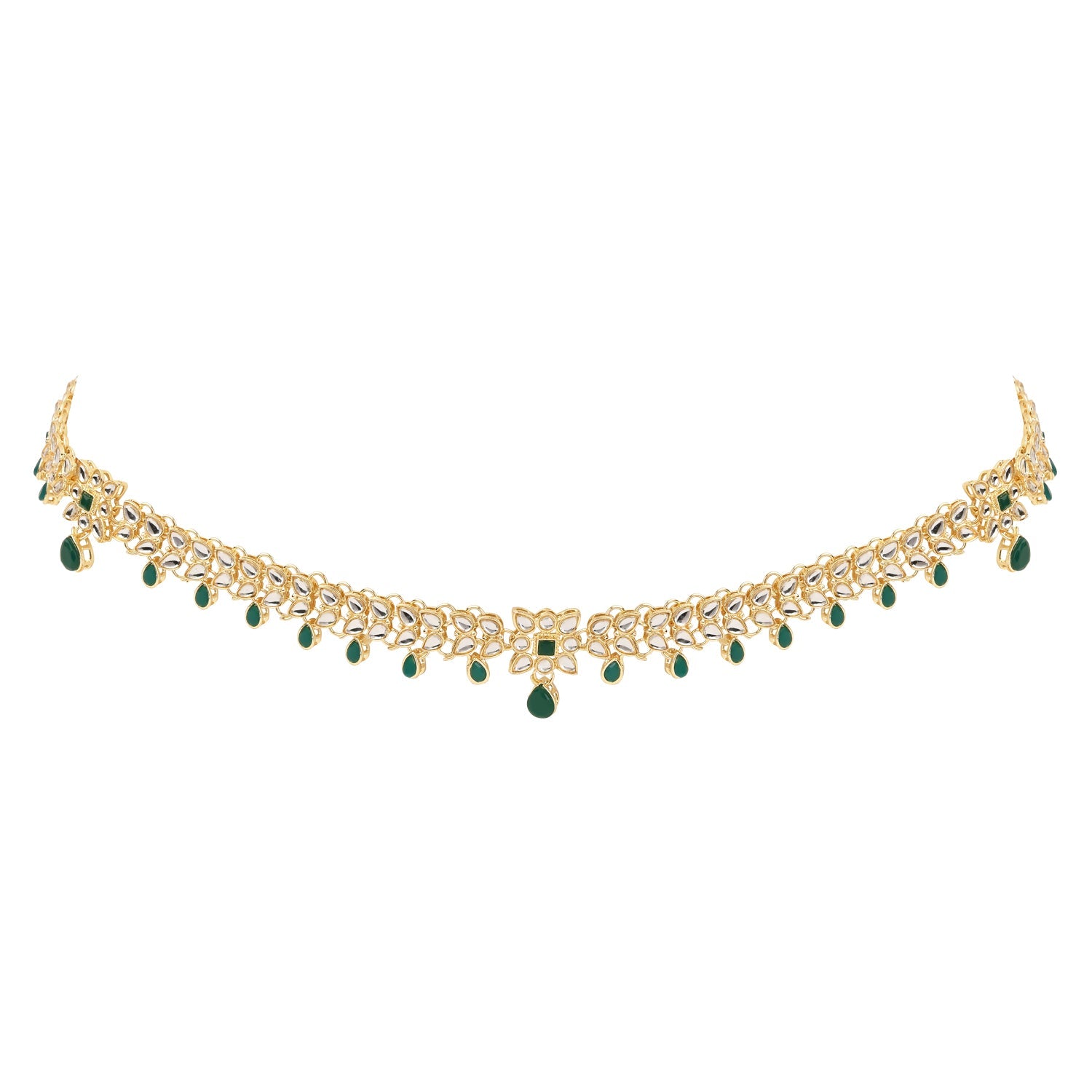 Etnico Gold Plated Traditional Kundan Adjustable Waist Chain/Belly Chain/Kamarband For Women