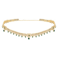 Etnico Gold Plated Traditional Kundan Adjustable Waist Chain/Belly Chain/Kamarband For Women