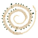 Etnico Gold Plated Traditional Kundan Adjustable Waist Chain/Belly Chain/Kamarband For Women