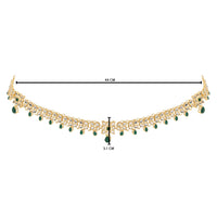 Etnico Gold Plated Traditional Kundan Adjustable Waist Chain/Belly Chain/Kamarband For Women