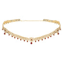 Etnico Gold Plated Traditional Kundan Adjustable Waist Chain/Belly Chain/Kamarband For Women