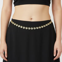 Etnico Gold Plated Traditional Ethnic Kundan And Stone Studded Adjustable Kamarband/Belly Chain/Kandora/Waist Belt For Women