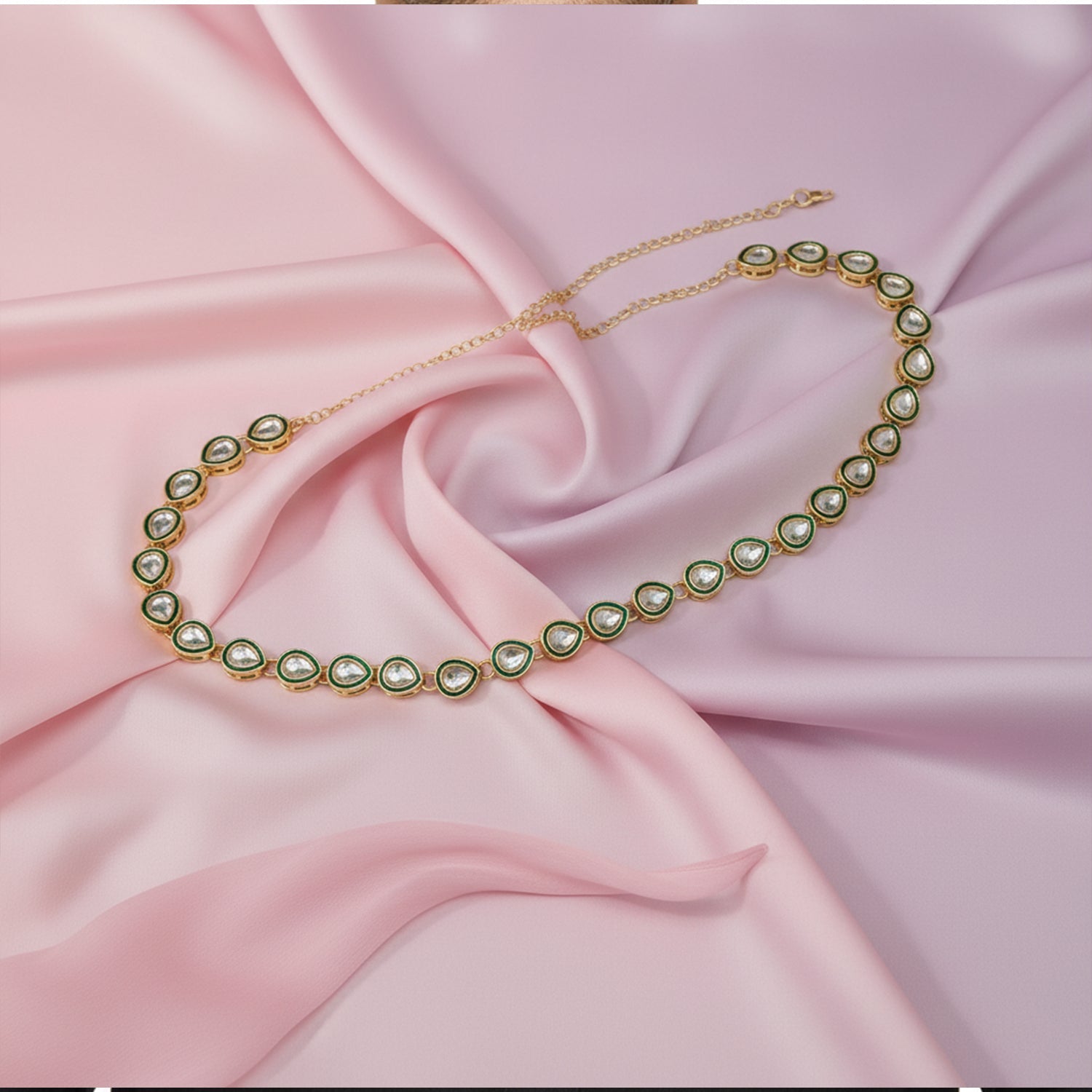 Etnico Gold Plated Traditional Ethnic Kundan And Stone Studded Adjustable Kamarband/Belly Chain/Kandora/Waist Belt For Women