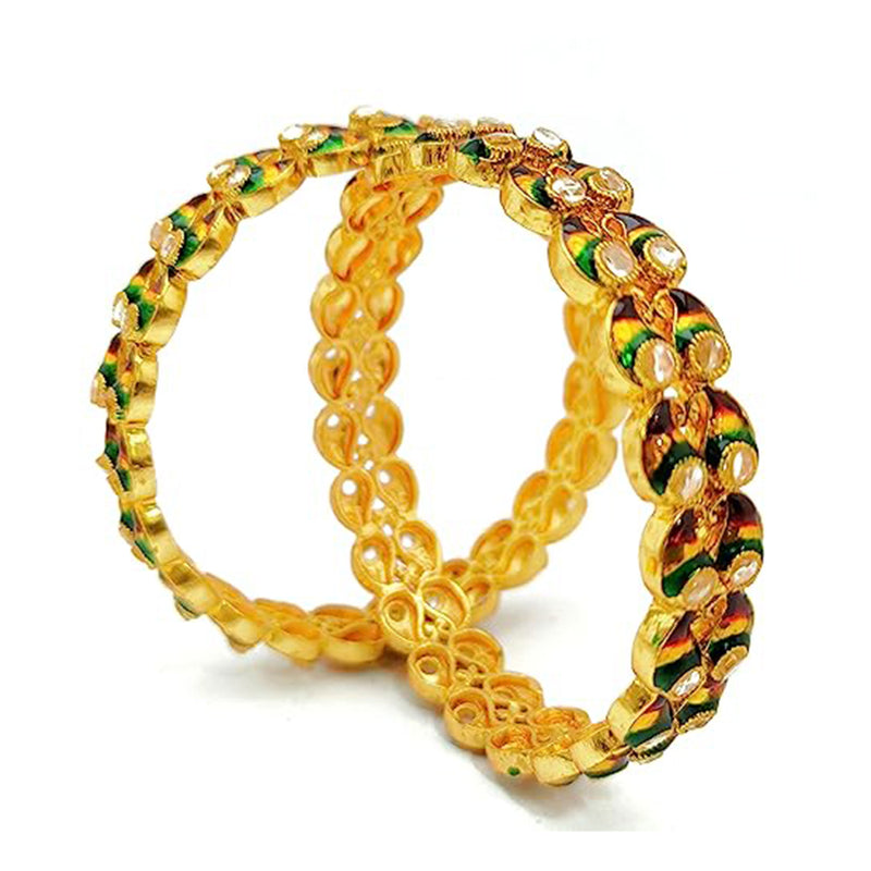 Choice Gold Plated Austrian Stone Bangles Set