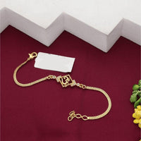 HR Sales Premium Micro Gold Plated Austrian Stone Om Bracelet