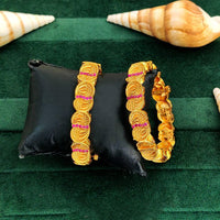 Js Fashion  High Gold Polish Desgner Heavy Antique Bangles .