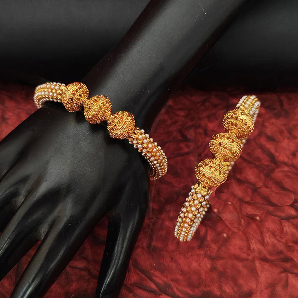 Js Fashion  High Gold Designer Fancy Design Party wear Beautiful Bangle Set