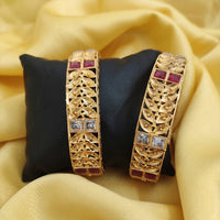 Js Fashion  Antique Design Party wear Beautiful Rajwadi Polish Bangle Set of 2