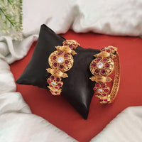 Js Fashion  Fancy Style Rajwadi Polish Beautiful Party wear antique Bangle Set of 2