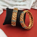 Js Fashion  Rajwadi Polish Designer Wear Fancy Design Antique Bangles Set