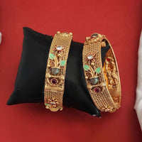 Js Fashion  Rajwadi Polish Accessories Women Antique Bangles Set