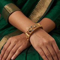 Js Fashion  Rajwadi Polish Accessories Women Antique Bangles Set