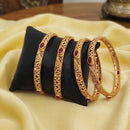 Js Fashion  Beautiful Rajwadi Polish Fancy Design Party wear Antique Bangle Set of 4