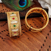 Js Fashion  Antique Jewelley High Gold Polish Gorgeous Designs for a Touch of Tradition Bangles Set