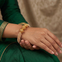 Js Fashion  Antique Jewellery High Gold Polish Design Party Wear 2 Bangles Set