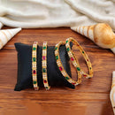 Js Fashion  Antique High Gold Polish Design Party wear 4 Bangles Set