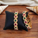 Js Fashion  Antique Full Stone High Gold Polish Fancy Style 2 Bangles Set