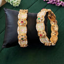 Js Fashion  Beautiful Design High Gold Polish Party Wear 2 Bangles Set