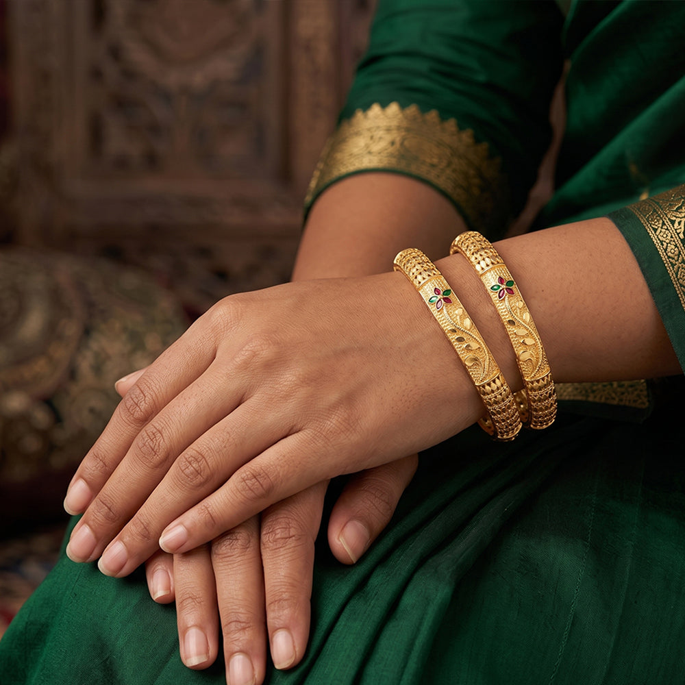 Js Fashion  Fancy Ethnic Bangles Set for Women Wear