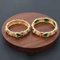 Js Fashion  Designer Floral Pattern Bangles Set Wedding Wear Jewellery