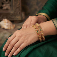 Js Fashion  Antique Gold Designer Bangles Set for Women