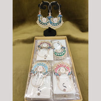 Dhwani Handcrafted Kundan And Pearl Meenakari Hanging Dangler Earrings