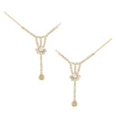 Etnico Wedding Collection Traditional Ethnic Gold Plated Pearl & Kundan Stone Work Bridal Jewellery Set For Women