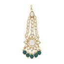 Etnico Wedding Collection Traditional Ethnic Gold Plated Pearl & Kundan Stone Work Bridal Jewellery Set For Women