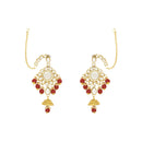 Etnico Wedding Collection Traditional Ethnic Gold Plated Pearl & Kundan Stone Work Bridal Jewellery Set For Women