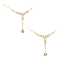 Etnico Wedding Collection Traditional Ethnic Gold Plated Pearl & Kundan Stone Work Bridal Jewellery Set For Women