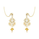 Etnico Wedding Collection Traditional Ethnic Gold Plated Pearl & Kundan Stone Work Bridal Jewellery Set For Women