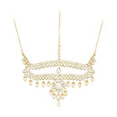 Etnico Wedding Collection Traditional Ethnic Gold Plated Pearl & Kundan Stone Work Bridal Jewellery Set For Women