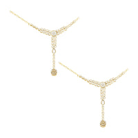 Etnico Wedding Collection Traditional Ethnic Gold Plated Pearl & Kundan Stone Work Bridal Jewellery Set For Women