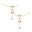 Etnico Wedding Collection Traditional Ethnic Gold Plated Pearl & Kundan Stone Work Bridal Jewellery Set For Women