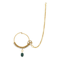 Etnico Wedding Collection Traditional Ethnic Gold Plated Pearl & Kundan Stone Work Bridal Jewellery Set For Women